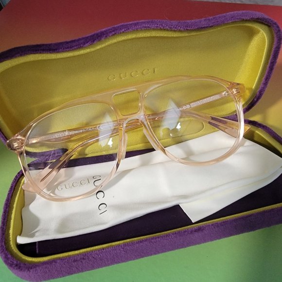 NEW Gucci 57mm Aviator Optical Frames - Picture 3 of 6